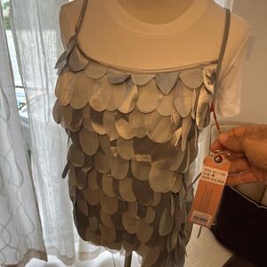 Silver Layered Women's Top